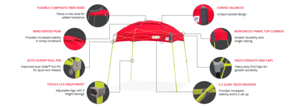 E-Z UP® - Dome® - Recreational shelter - 3x3m Gray